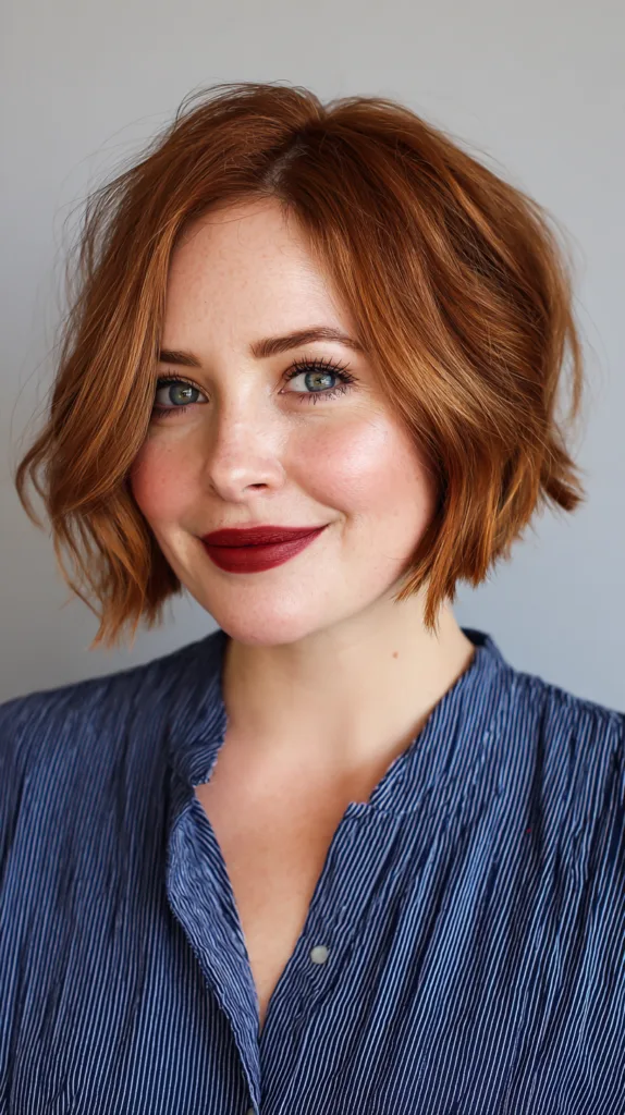 Chic Textured Bob with Playful Waves
