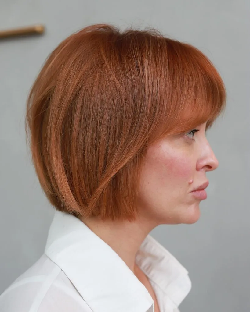 Chic Textured Bob with Soft Bangs
