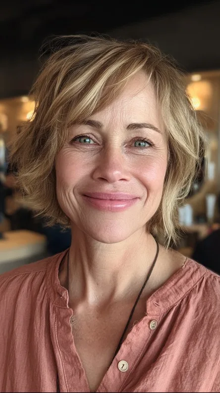 Chic Textured Bob with Soft Beachy Waves