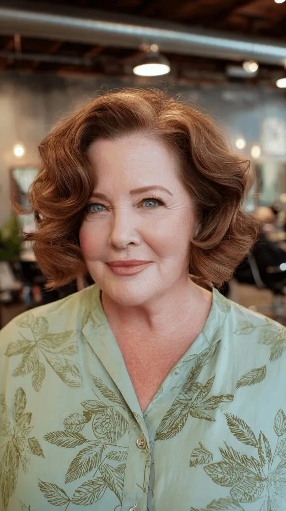 Chic Textured Bob with Soft Curls
