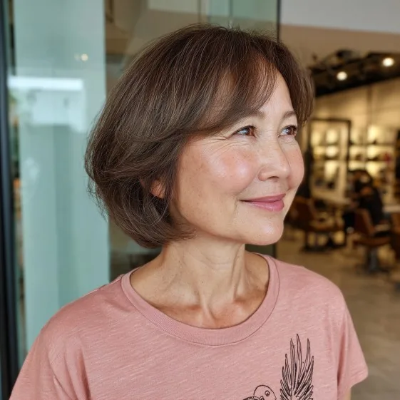 Chic Textured Bob with Soft Face-Framing Layers