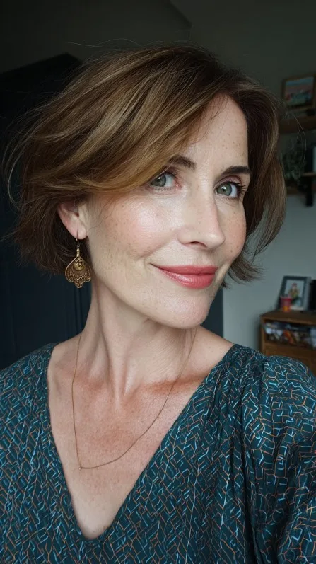 Chic Textured Bob with Soft Face-Framing Layers