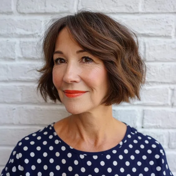 Chic Textured Bob with Soft Waves