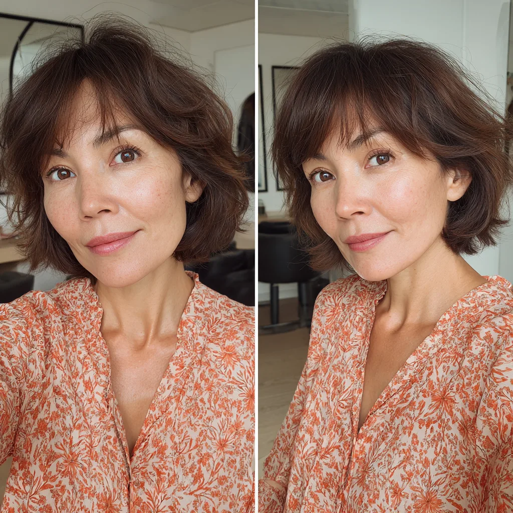 Chic Textured Bob with Soft Wispy Layers