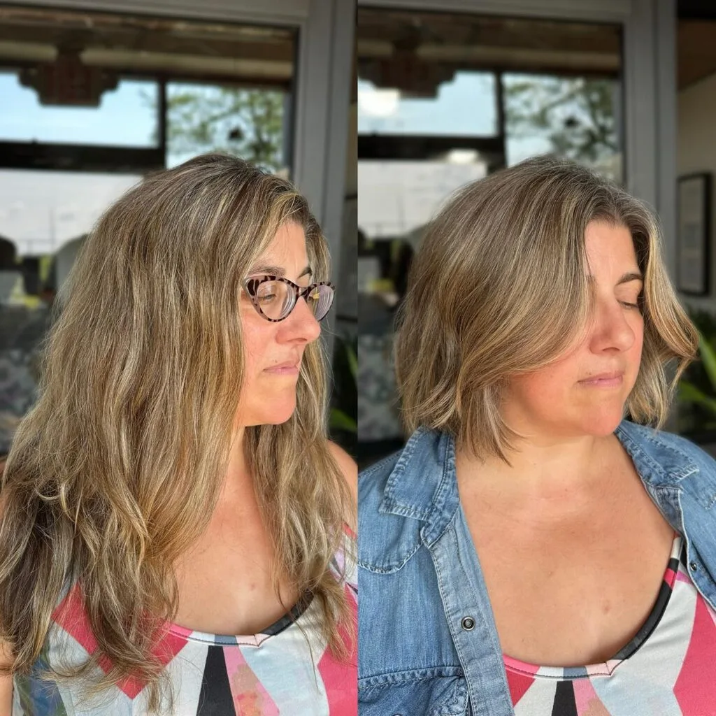 Chic Textured Bob with Subtle Highlights