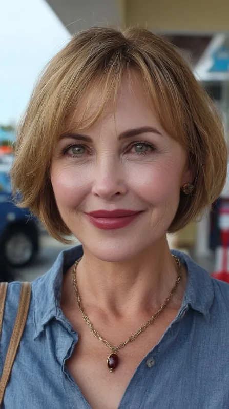 Chic Textured Bob with Subtle Layers