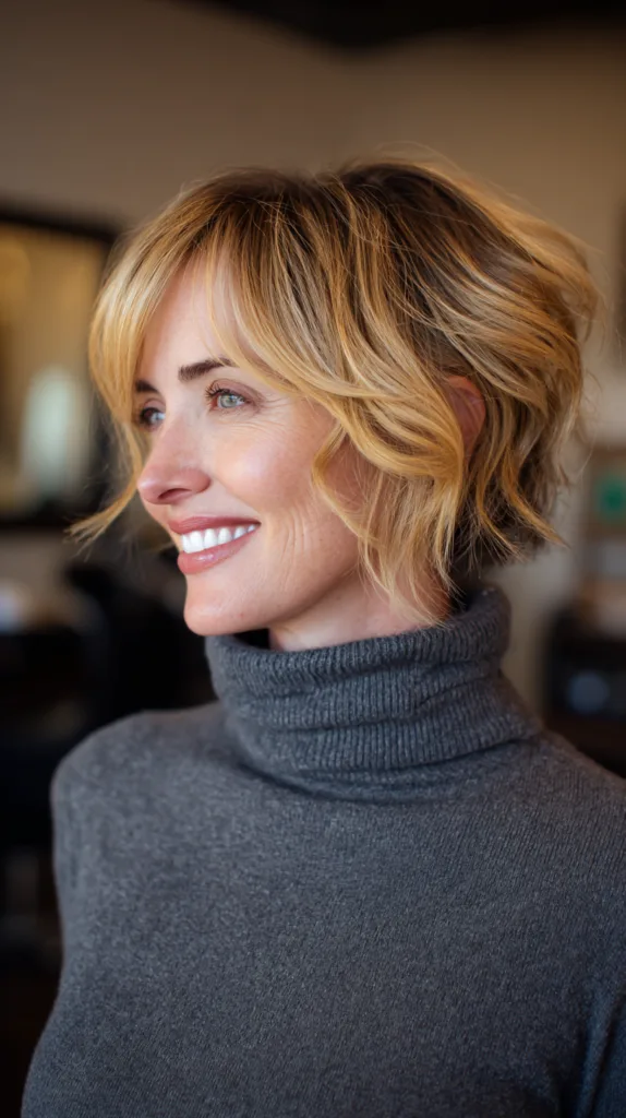 Chic Textured Bob with Subtle Waves