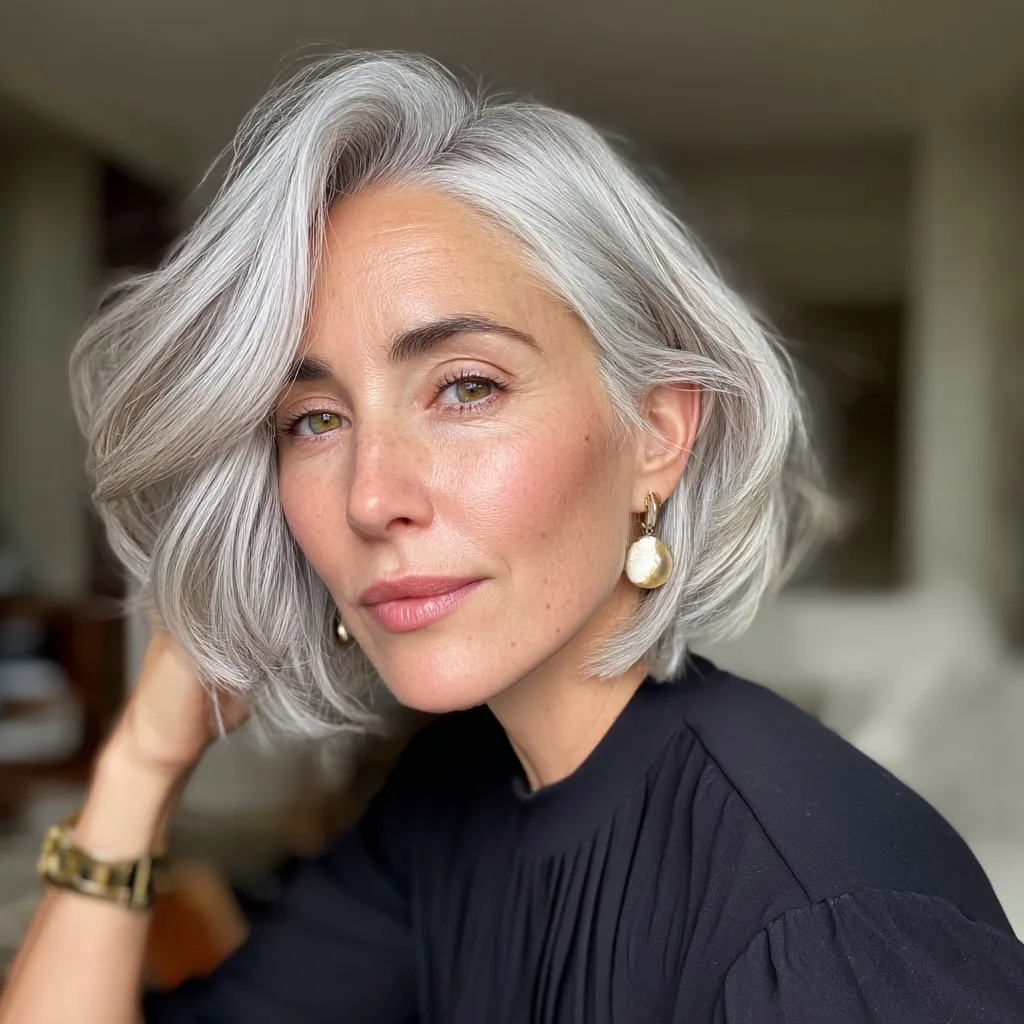 Chic Textured Bob with Subtle Waves