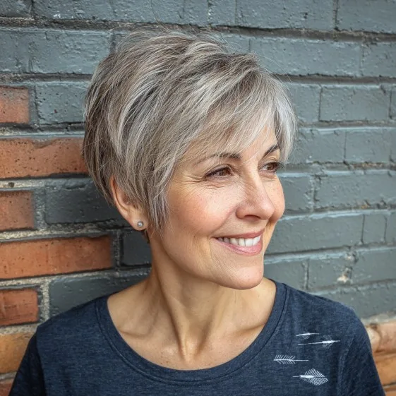Chic Textured Pixie Cut with Soft Layers