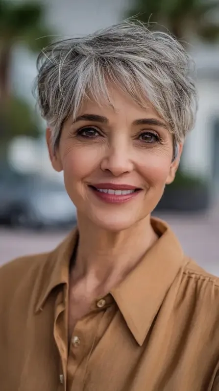 Chic Textured Pixie Cut with Subtle Layers