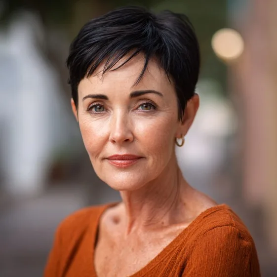 Chic Textured Pixie Cut with Subtle Side Swept Bangs
