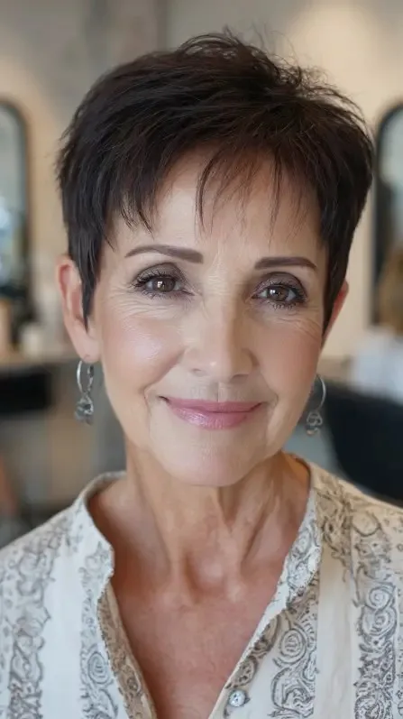 Chic Textured Pixie Cut with Subtle Volume