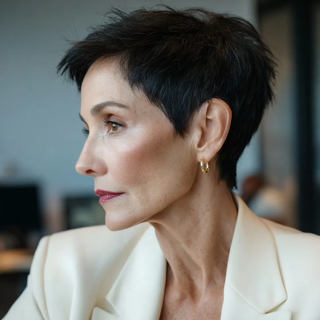 Chic Textured Pixie Cut with Subtle Volume