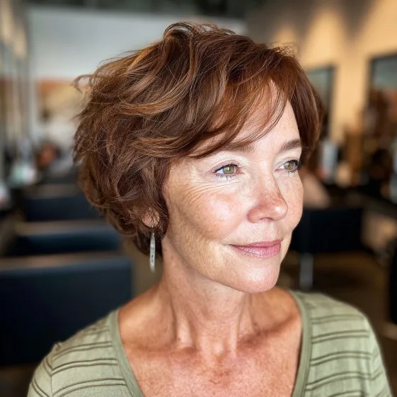 Chic Textured Short Bob with Soft Curls