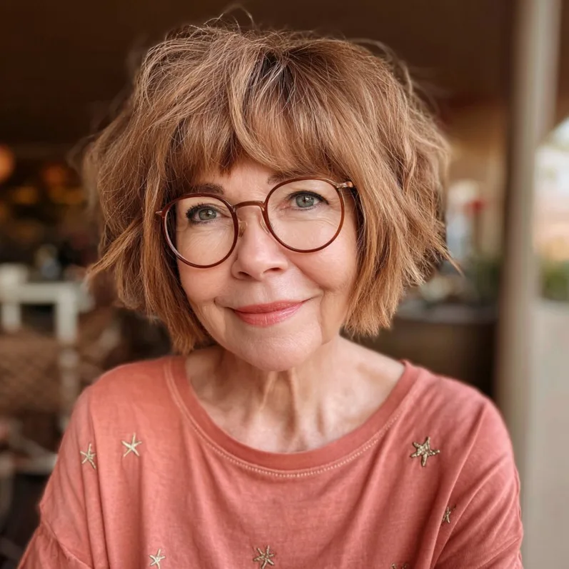Chic Textured Short Bob with Subtle Layers