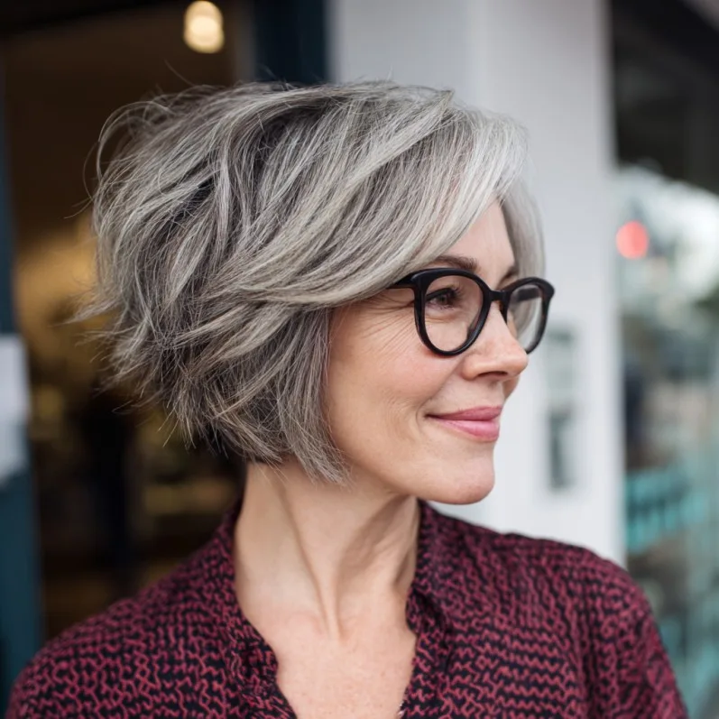 Chic Textured Short Bob with Subtle Volume