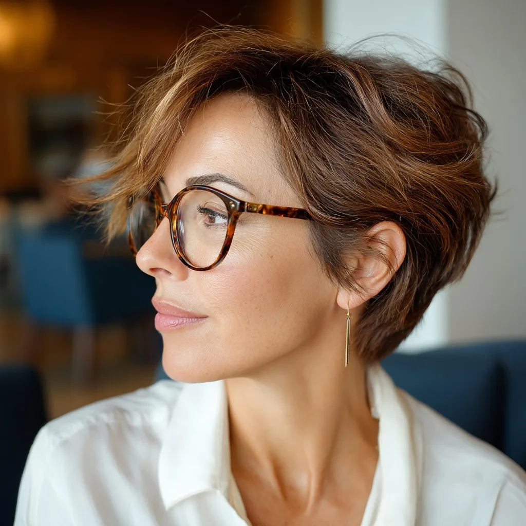 Chic Textured Short Cut with Wispy Layers