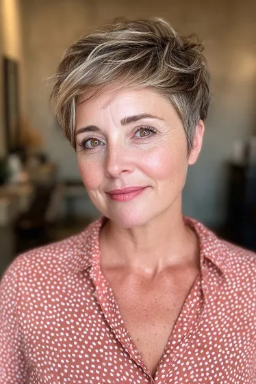Chic Textured Short Pixie Cut with Soft Layers