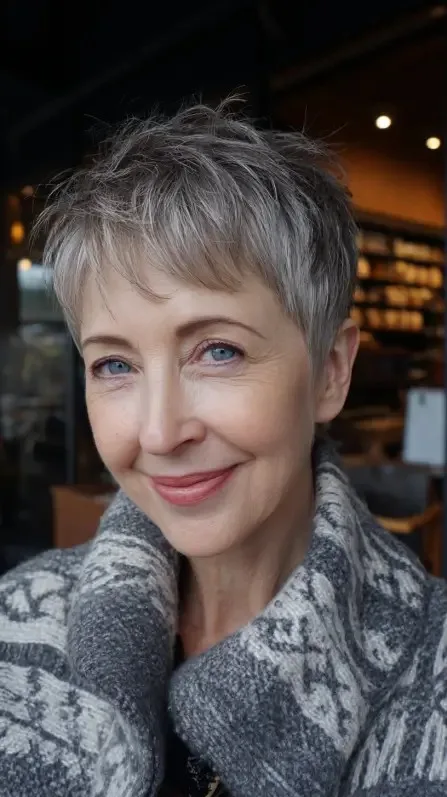 Chic Textured Short Pixie Cut with Soft Volume