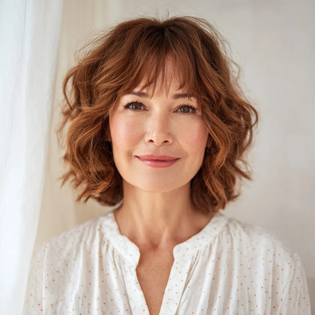 Chic Textured Shoulder-Length Cut with Soft Waves
