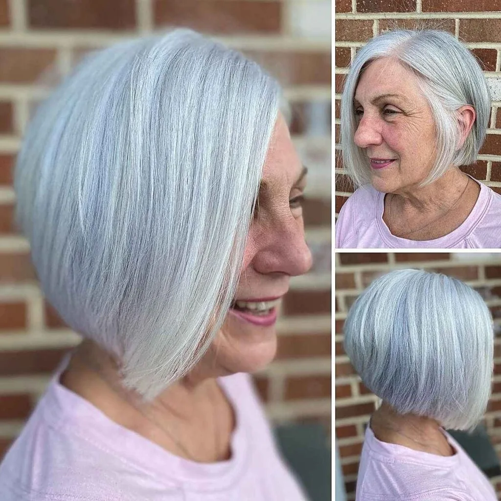 Chin-Length Bob for Mature Women