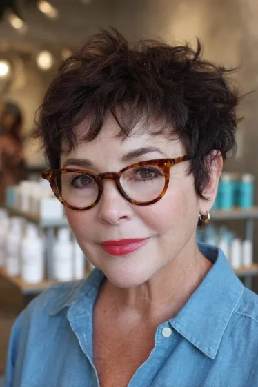 Choppy Textured Pixie Cut with Lively Volume