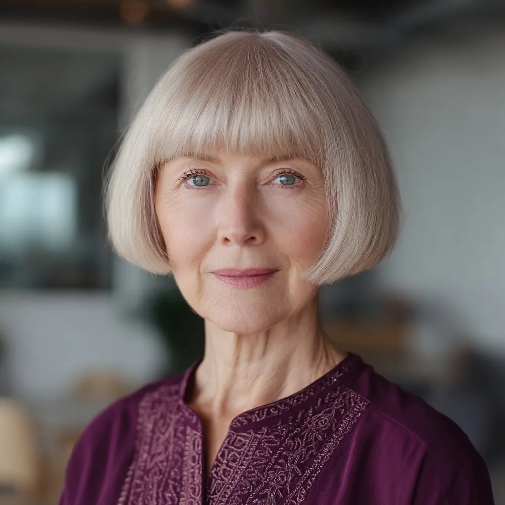 Classic Blunt Bob with Subtle Textured Ends