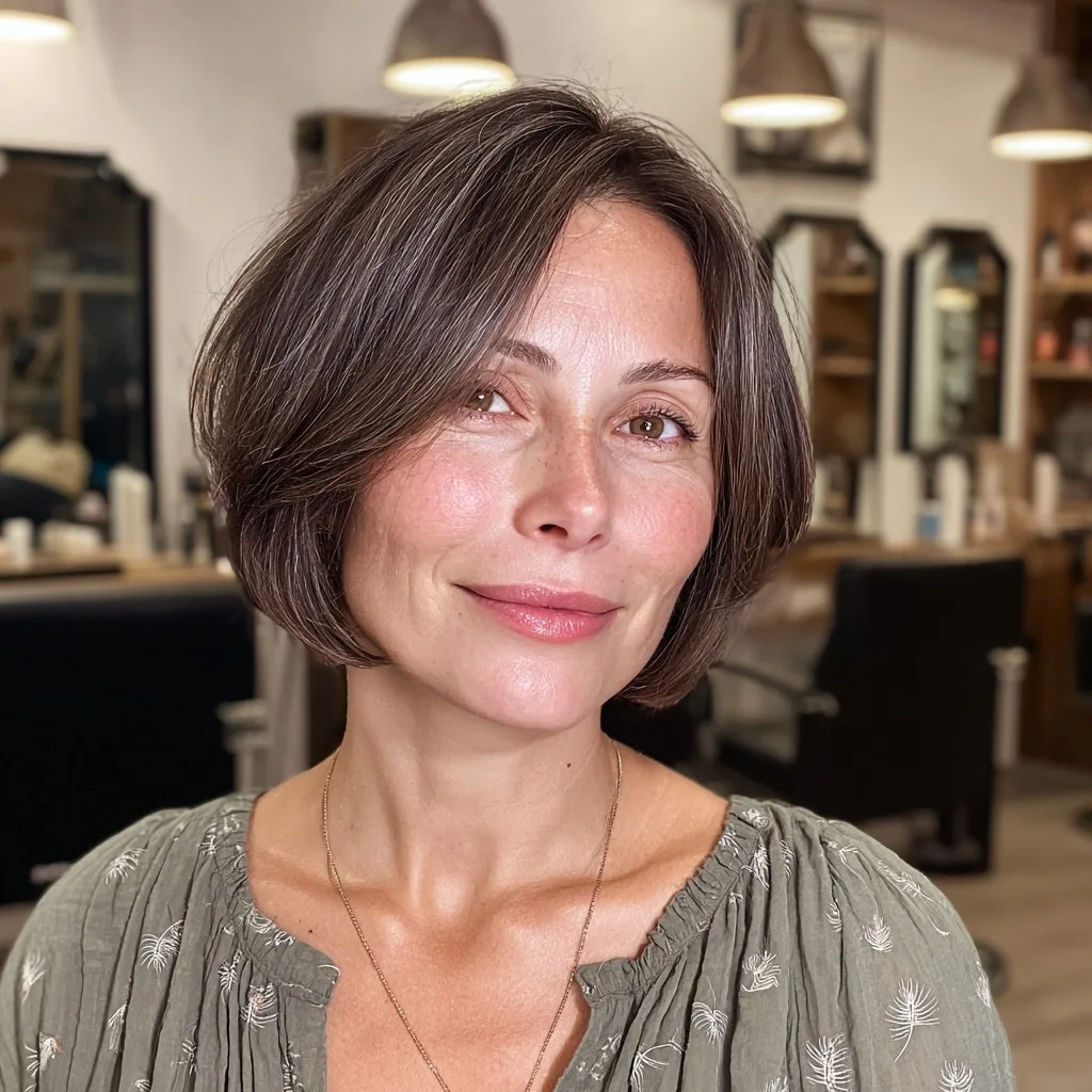 Classic Textured Bob with Subtle Highlights