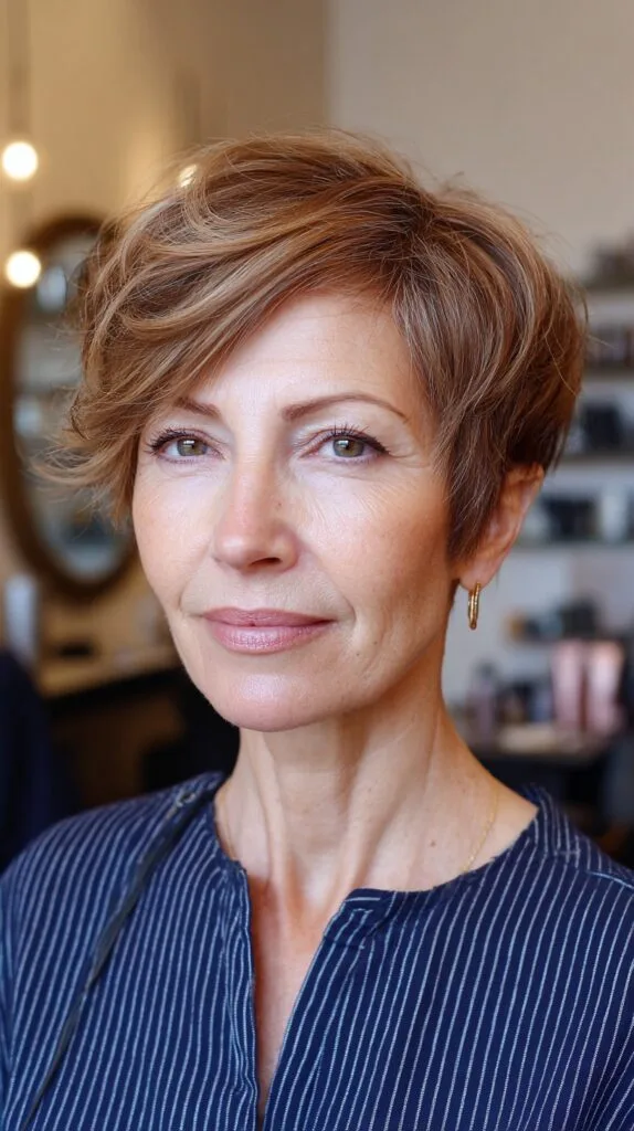 Dynamic Auburn Tousled Pixie