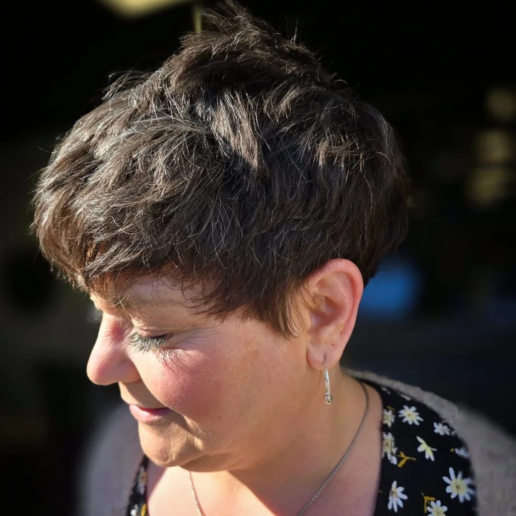 Dynamic Textured Short Crop for Women Over 50