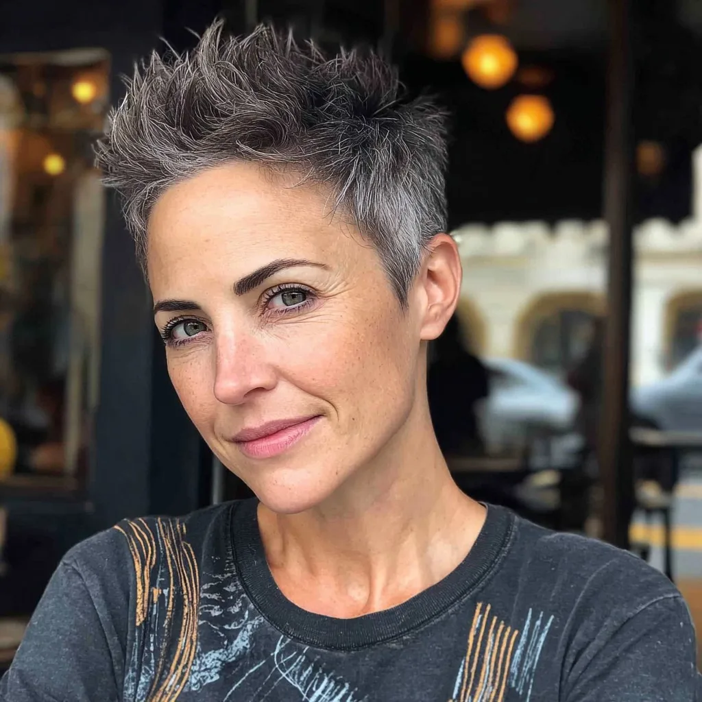 Edgy Textured Pixie Cut with Spiky Layers
