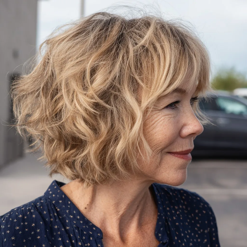 Effortless Sandy Blonde Beachy Waves with Soft Layers