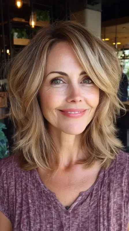 Effortless Textured Shoulder-Length Cut