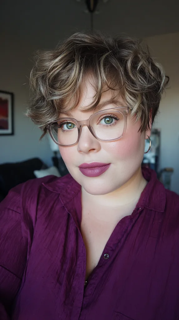 Effortlessly Chic Short Curly Cut with Soft Layers