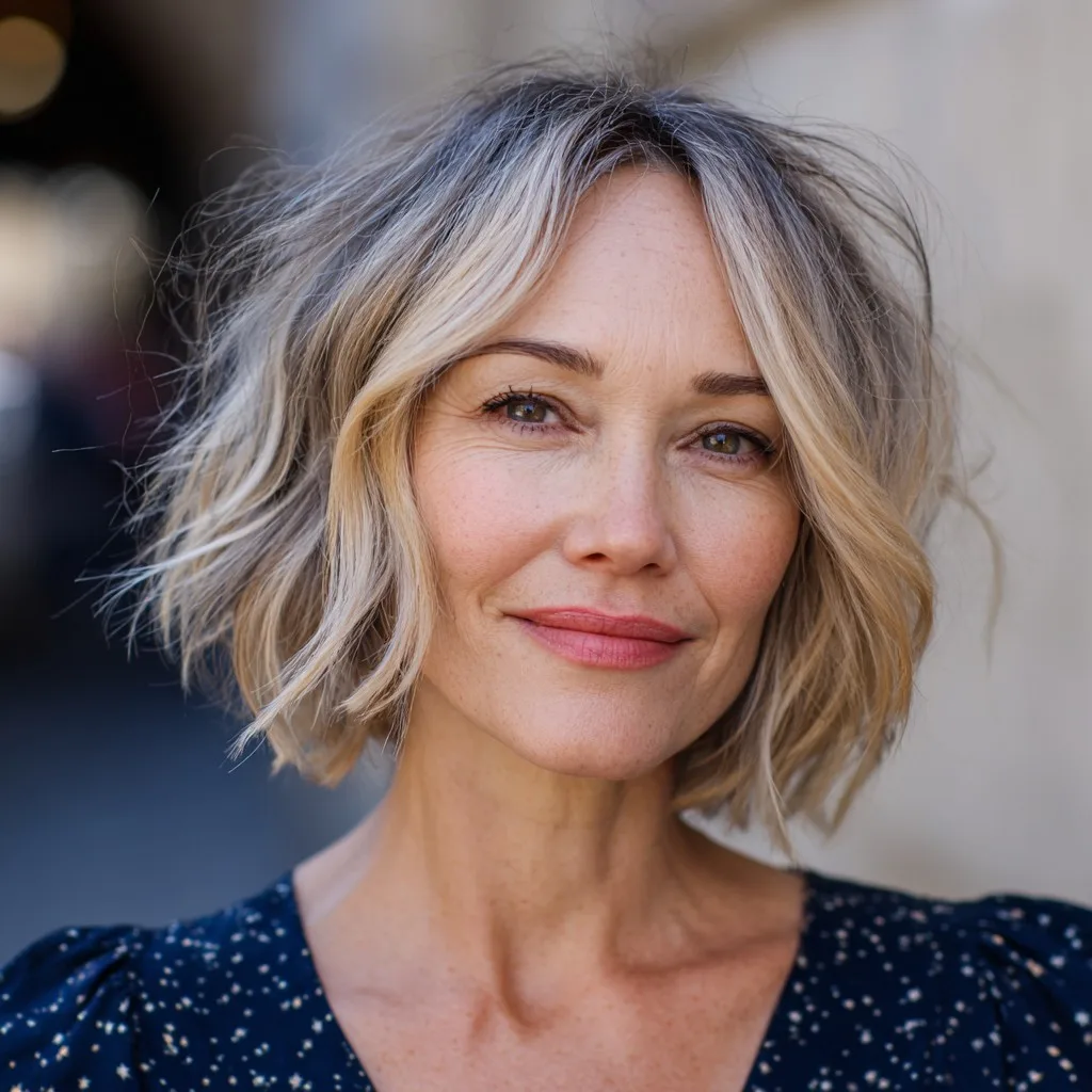 Effortlessly Textured Lob with Soft Waves