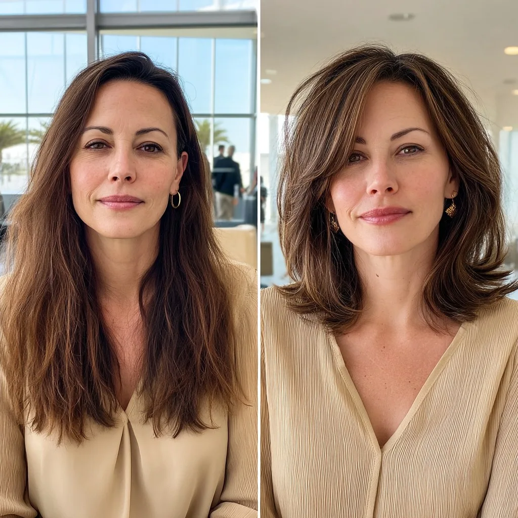 Elegant Layered Bob with Subtle Volume
