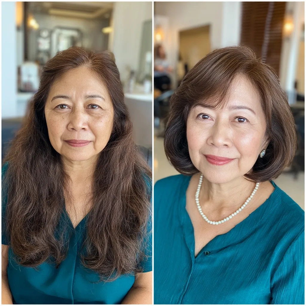 Elegant Smooth Bob with Soft Bangs