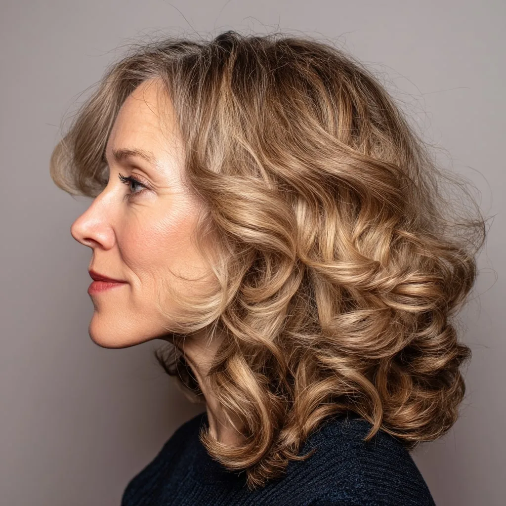 Elegant Soft Curls with Subtle Highlights