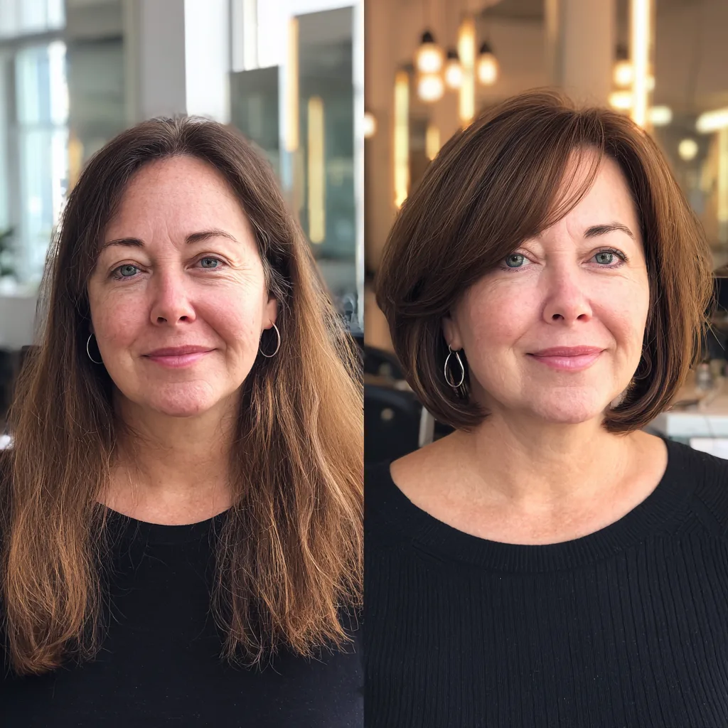 Elegant Soft Layered Bob with Face-Framing Highlights