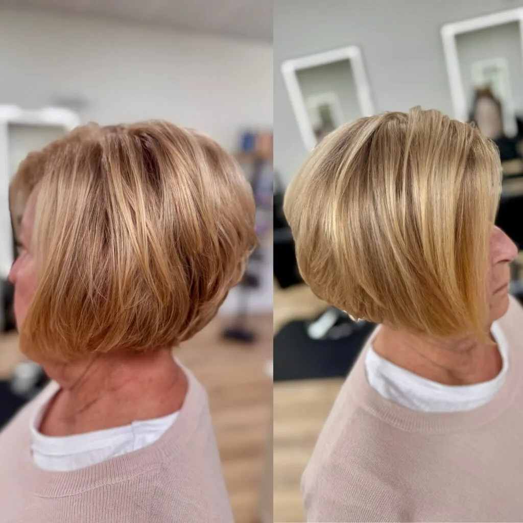 Elegant Soft Layered Bob with Natural Highlights