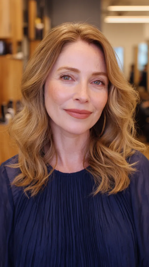 Elegant Soft Waves with Subtle Caramel Highlights