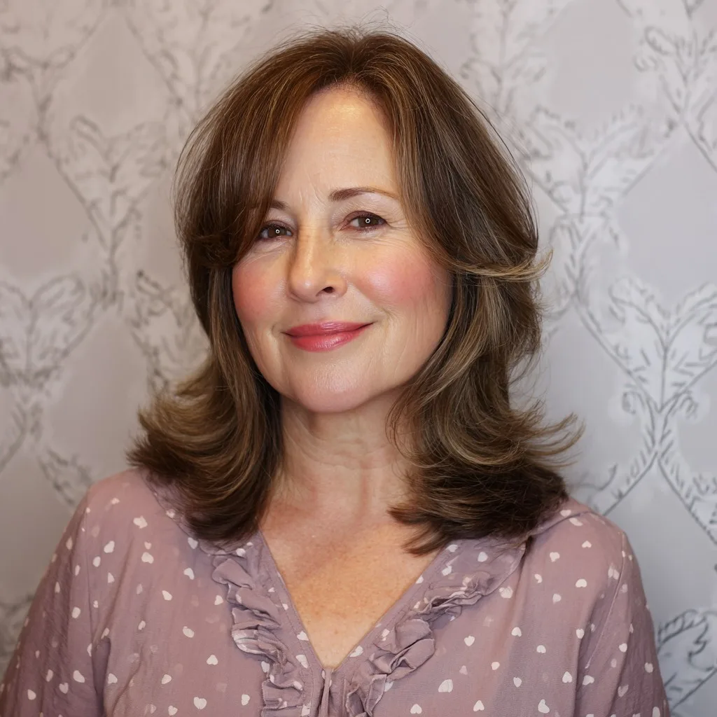Elegant Softly Layered Cut with Face-Framing Highlights