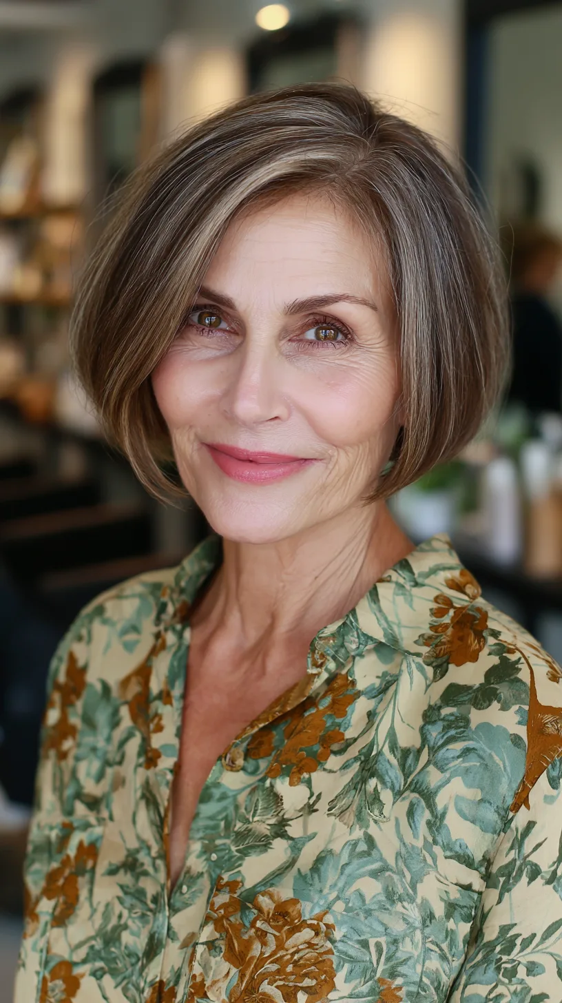 Elegant Textured Bob with Subtle Highlights