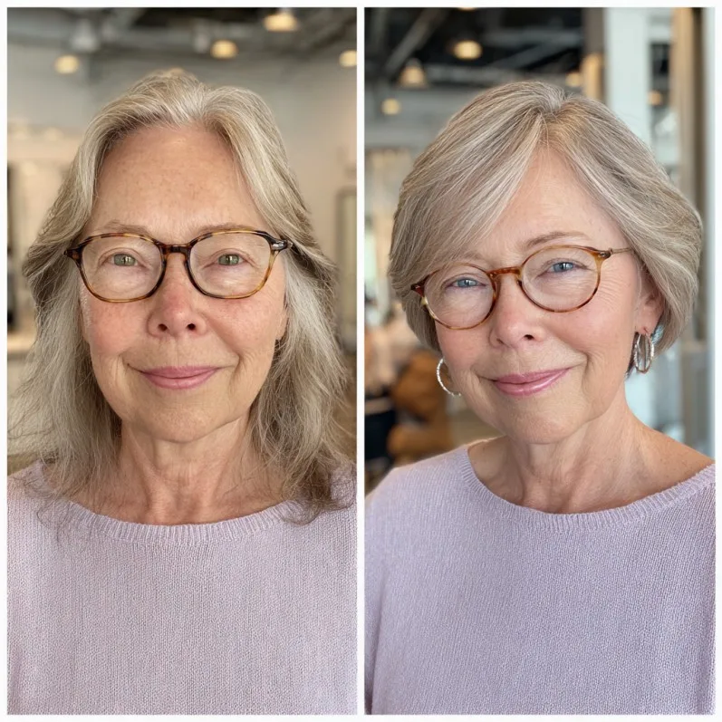 Freshly Styled Wispy Jaw-Length Bob