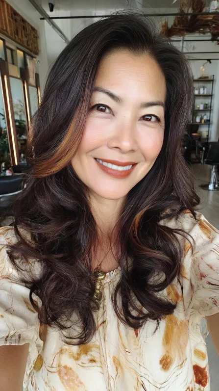 Glossy Toffee Swirls with Elegant Waves