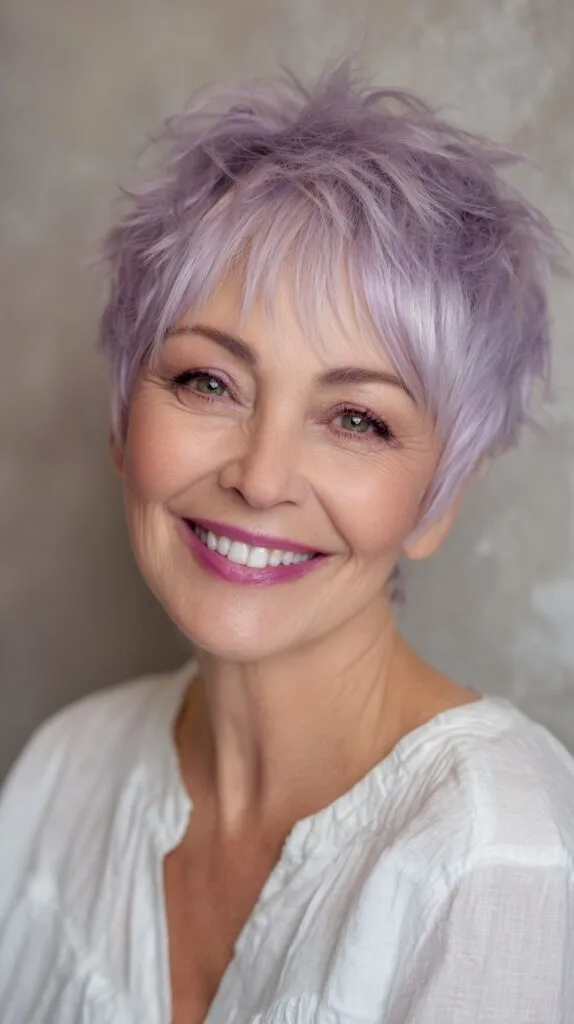 Lavender Whimsy Pixie for Silvering Hair