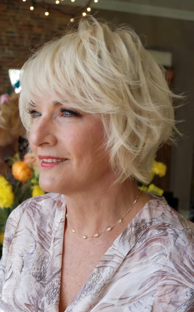 Layered bob hairstyles for mature women with thick hair