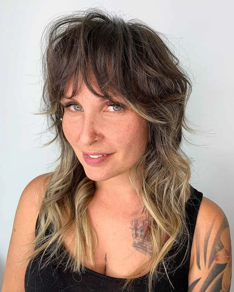 Low-Maintenance Shag for Wavy Hair