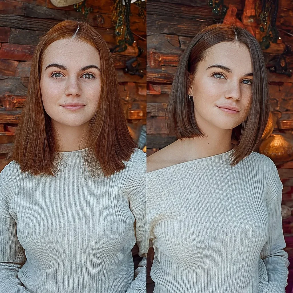 Medium-Length Asymmetrical Bob for Women Over 50