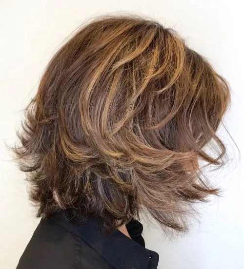 Medium Length Feathered Tresses
